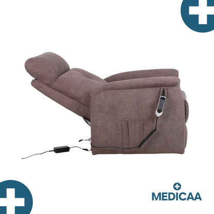 Fauteuil relax releveur 5 fonctions (4 moteurs) – Raymond – Marron