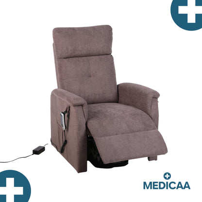 Fauteuil relax releveur 5 fonctions (4 moteurs) – Raymond – Marron