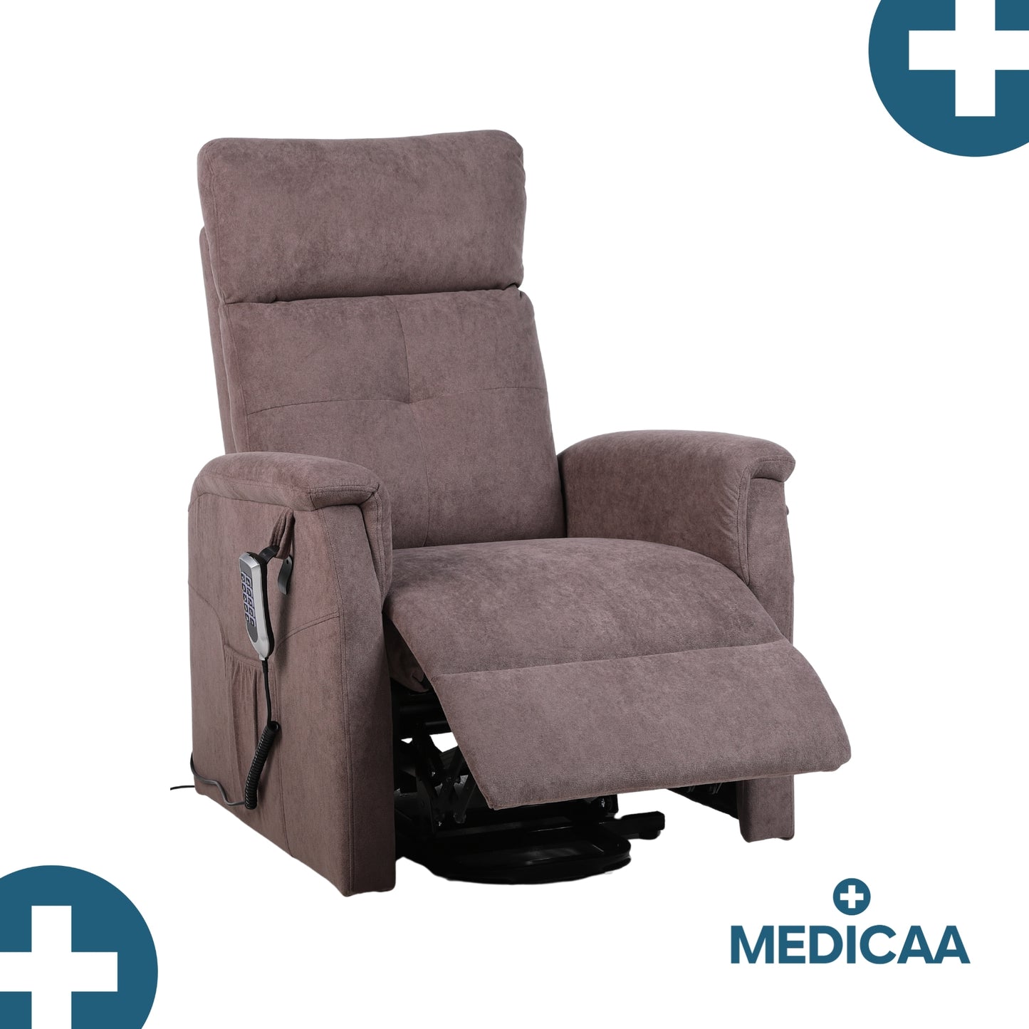 Fauteuil relax releveur 5 fonctions (4 moteurs) – Raymond – Marron