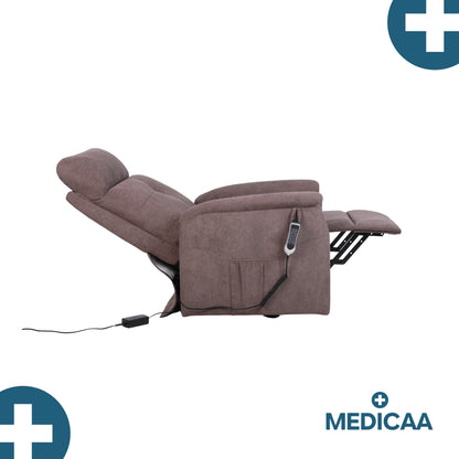 Fauteuil relax releveur 5 fonctions (4 moteurs) – Raymond – Marron