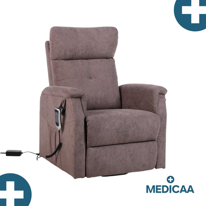 Fauteuil relax releveur 5 fonctions (4 moteurs) – Raymond – Marron