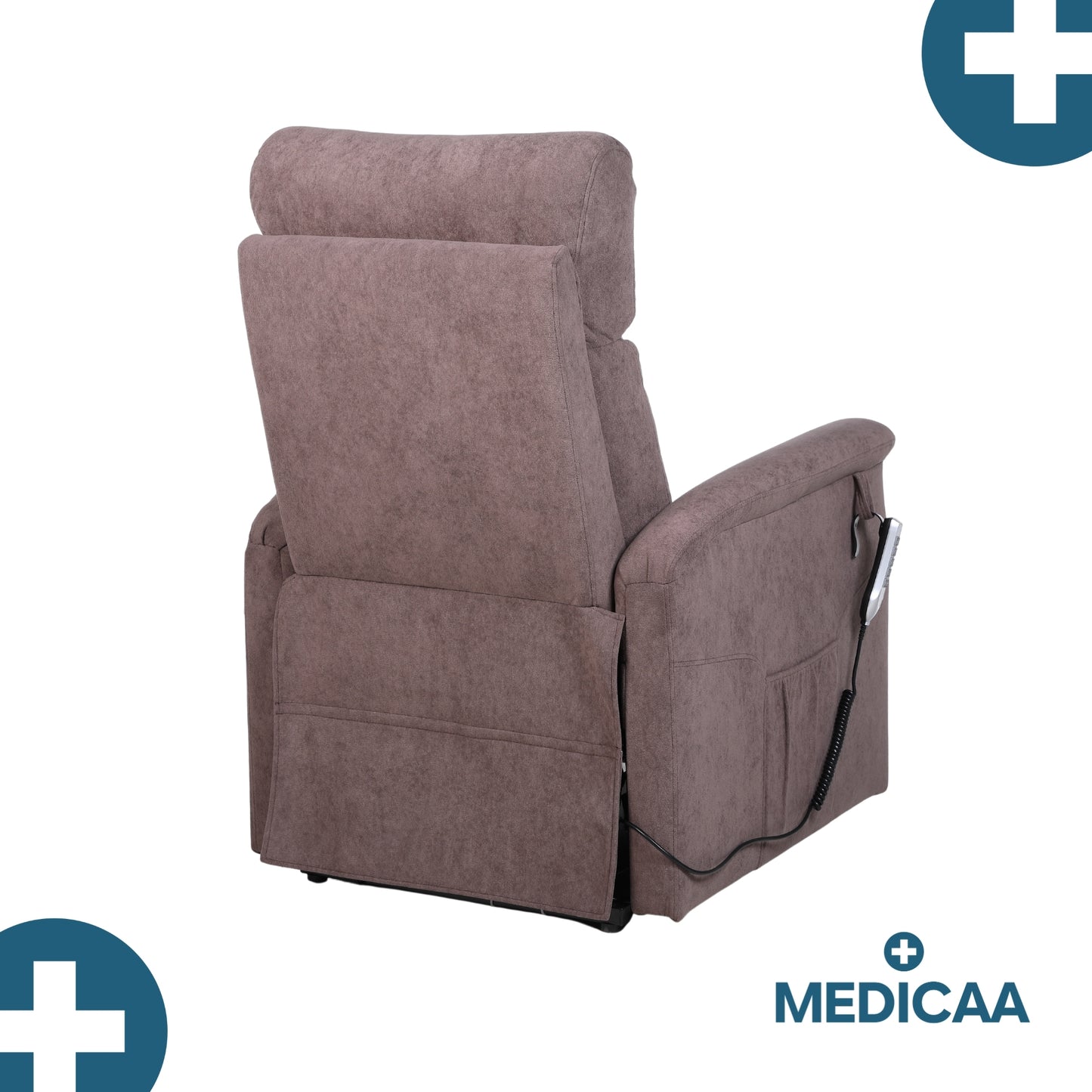 Fauteuil relax releveur 5 fonctions (4 moteurs) – Raymond – Marron