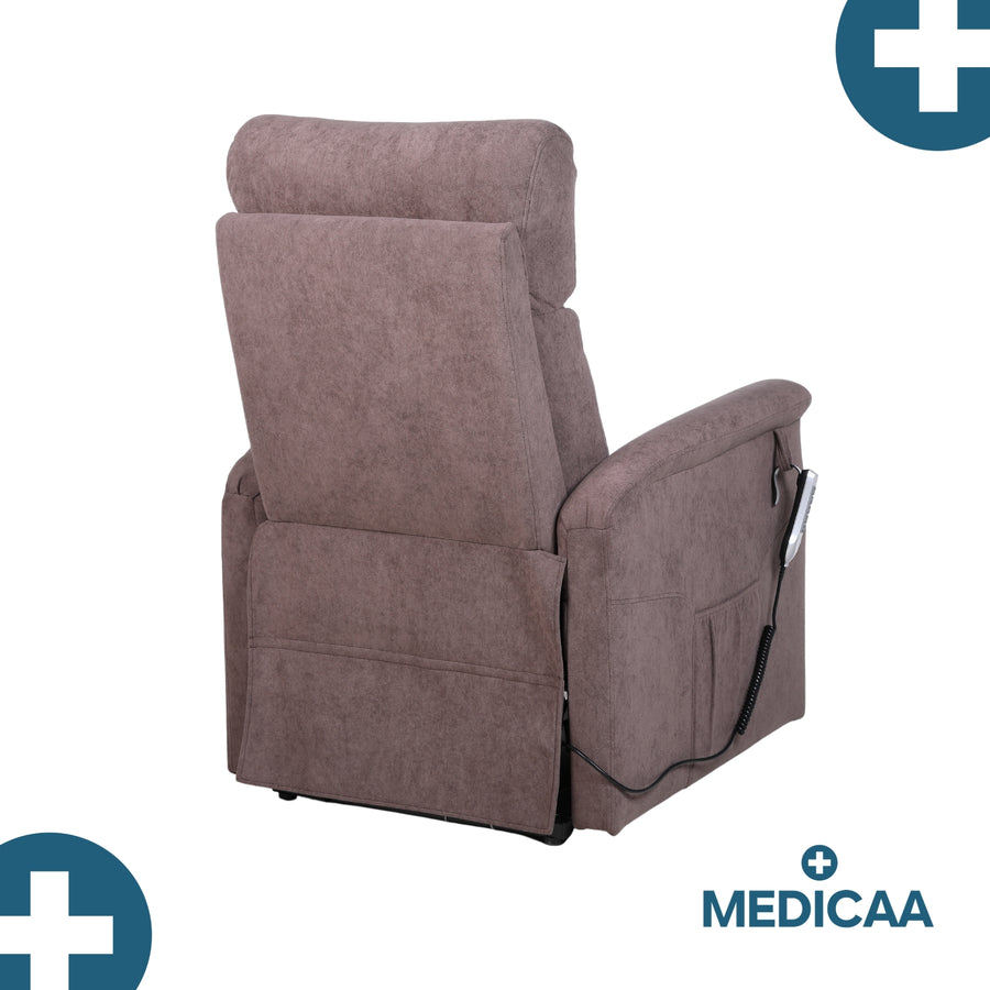 Fauteuil relax releveur 5 fonctions (4 moteurs) – Raymond – Marron