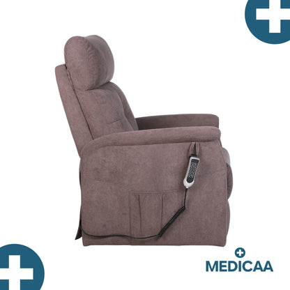 Fauteuil relax releveur 5 fonctions (4 moteurs) – Raymond – Marron