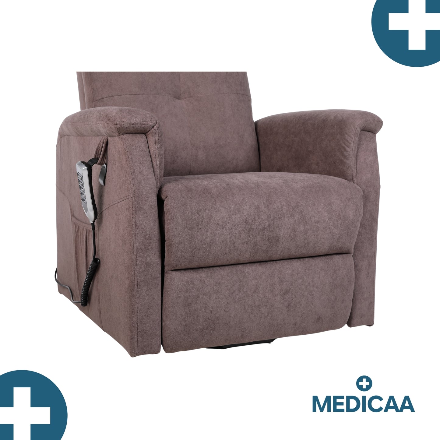 Fauteuil relax releveur 5 fonctions (4 moteurs) – Raymond – Marron