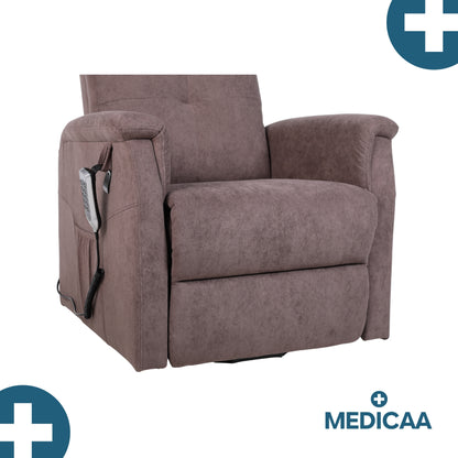 Fauteuil relax releveur 5 fonctions (4 moteurs) – Raymond – Marron