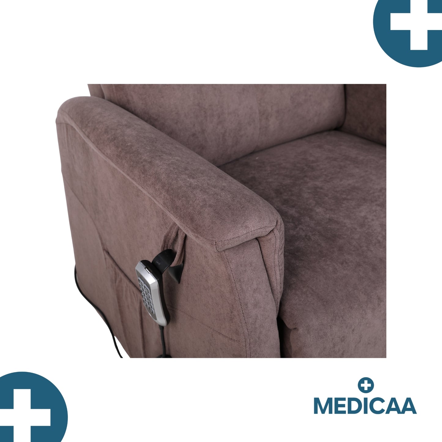 Fauteuil relax releveur 5 fonctions (4 moteurs) – Raymond – Marron