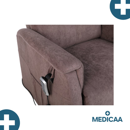 Fauteuil relax releveur 5 fonctions (4 moteurs) – Raymond – Marron