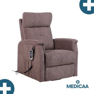 Fauteuil relax releveur 5 fonctions (4 moteurs) – Raymond – Marron