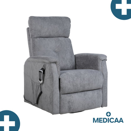 Fauteuil relax releveur 5 fonctions (4 moteurs) – Raymond – Gris