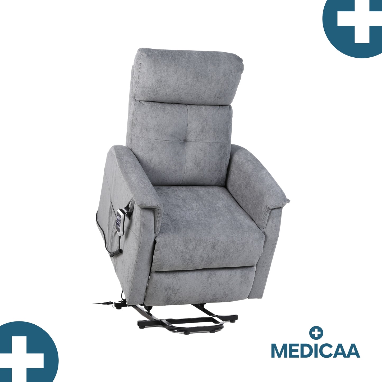 Fauteuil relax releveur 5 fonctions (4 moteurs) – Raymond – Gris