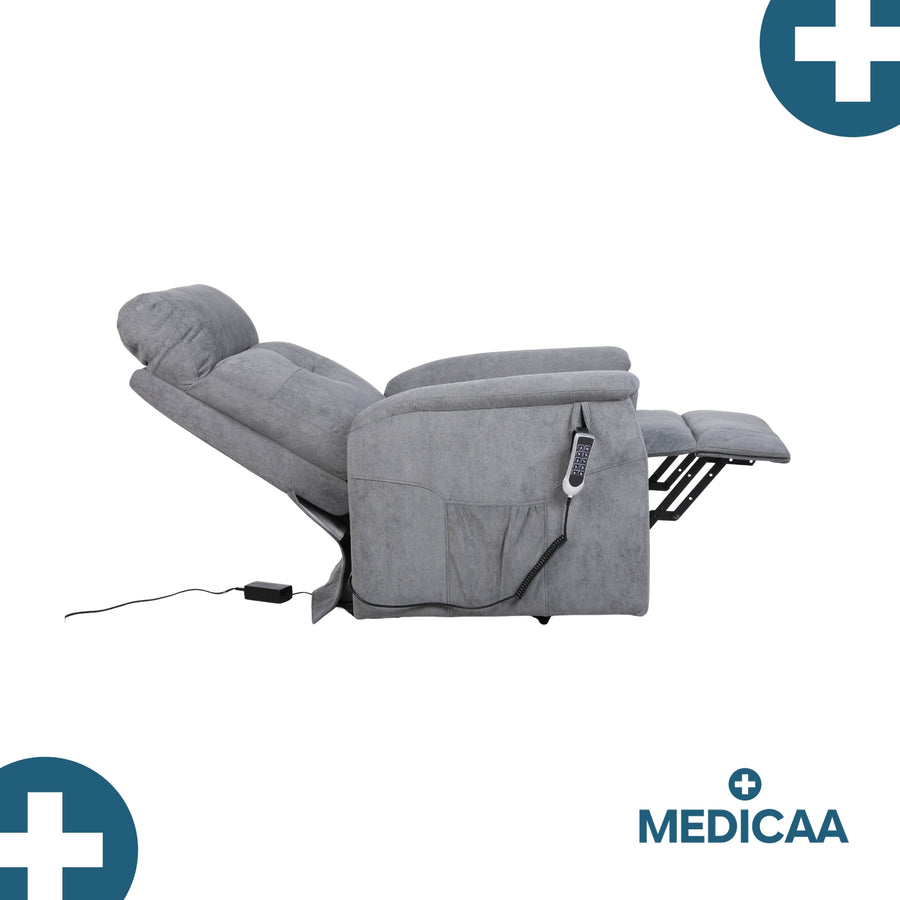 Fauteuil relax releveur 5 fonctions (4 moteurs) – Raymond – Gris