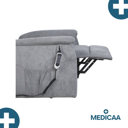 Fauteuil relax releveur 5 fonctions (4 moteurs) – Raymond – Gris