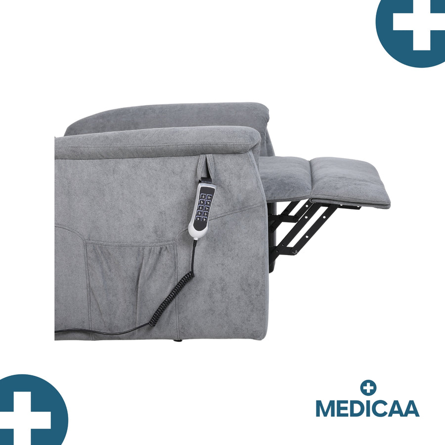 Fauteuil relax releveur 5 fonctions (4 moteurs) – Raymond – Gris