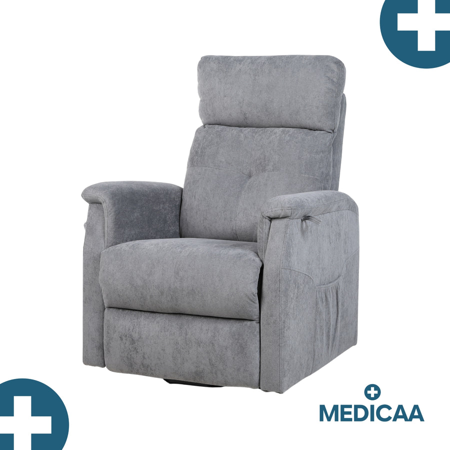 Fauteuil relax releveur 5 fonctions (4 moteurs) – Raymond – Gris