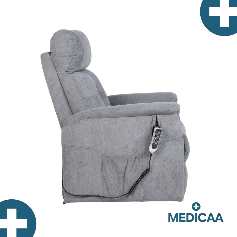Fauteuil relax releveur 5 fonctions (4 moteurs) – Raymond – Gris