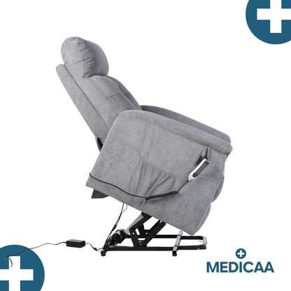 Fauteuil relax releveur 5 fonctions (4 moteurs) – Raymond – Gris