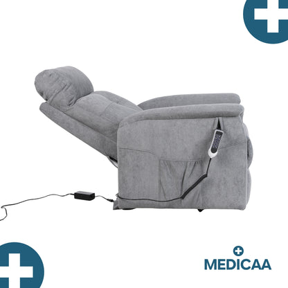 Fauteuil relax releveur 5 fonctions (4 moteurs) – Raymond – Gris