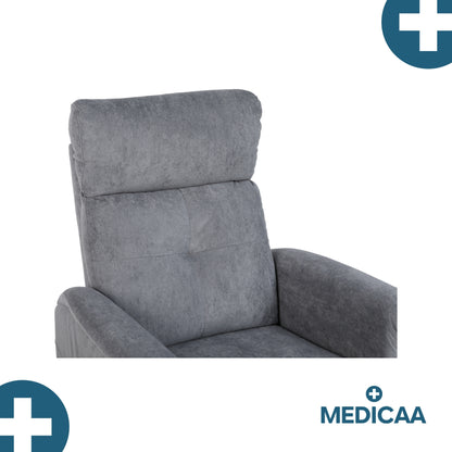 Fauteuil relax releveur 5 fonctions (4 moteurs) – Raymond – Gris