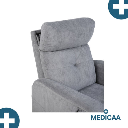 Fauteuil relax releveur 5 fonctions (4 moteurs) – Raymond – Gris