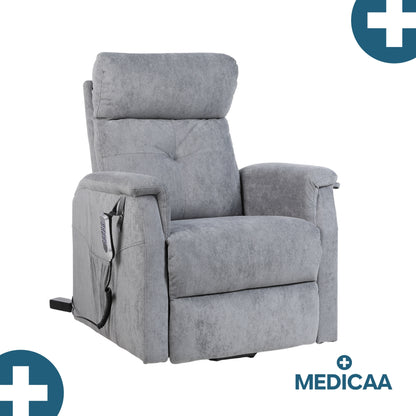 Fauteuil relax releveur 5 fonctions (4 moteurs) – Raymond – Gris