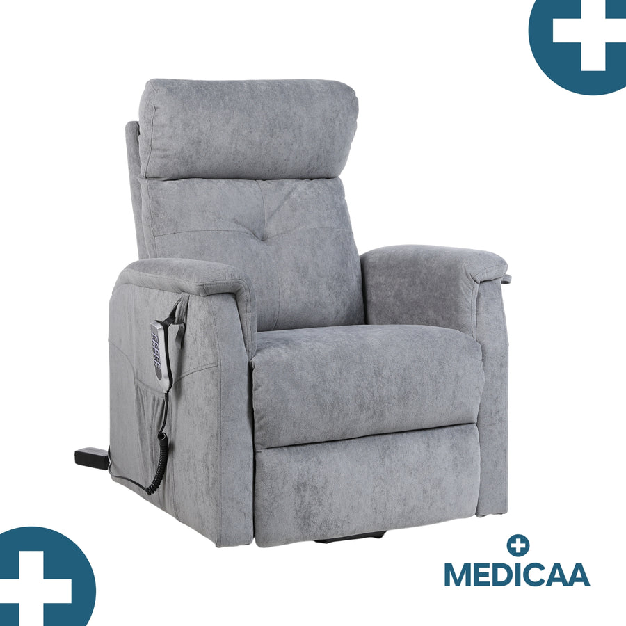 Fauteuil relax releveur 5 fonctions (4 moteurs) – Raymond – Gris