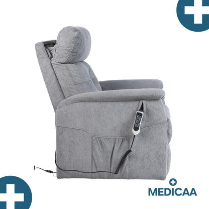 Fauteuil relax releveur 5 fonctions (4 moteurs) – Raymond – Gris