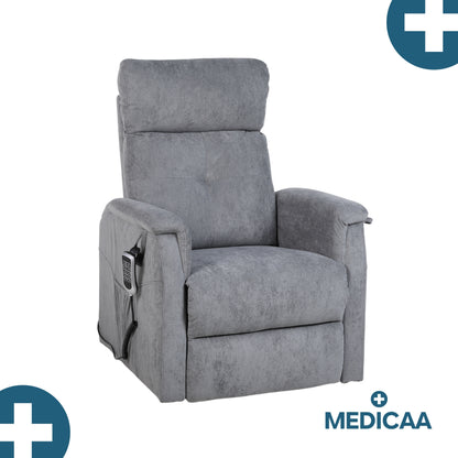 Fauteuil relax releveur 5 fonctions (4 moteurs) – Raymond – Gris