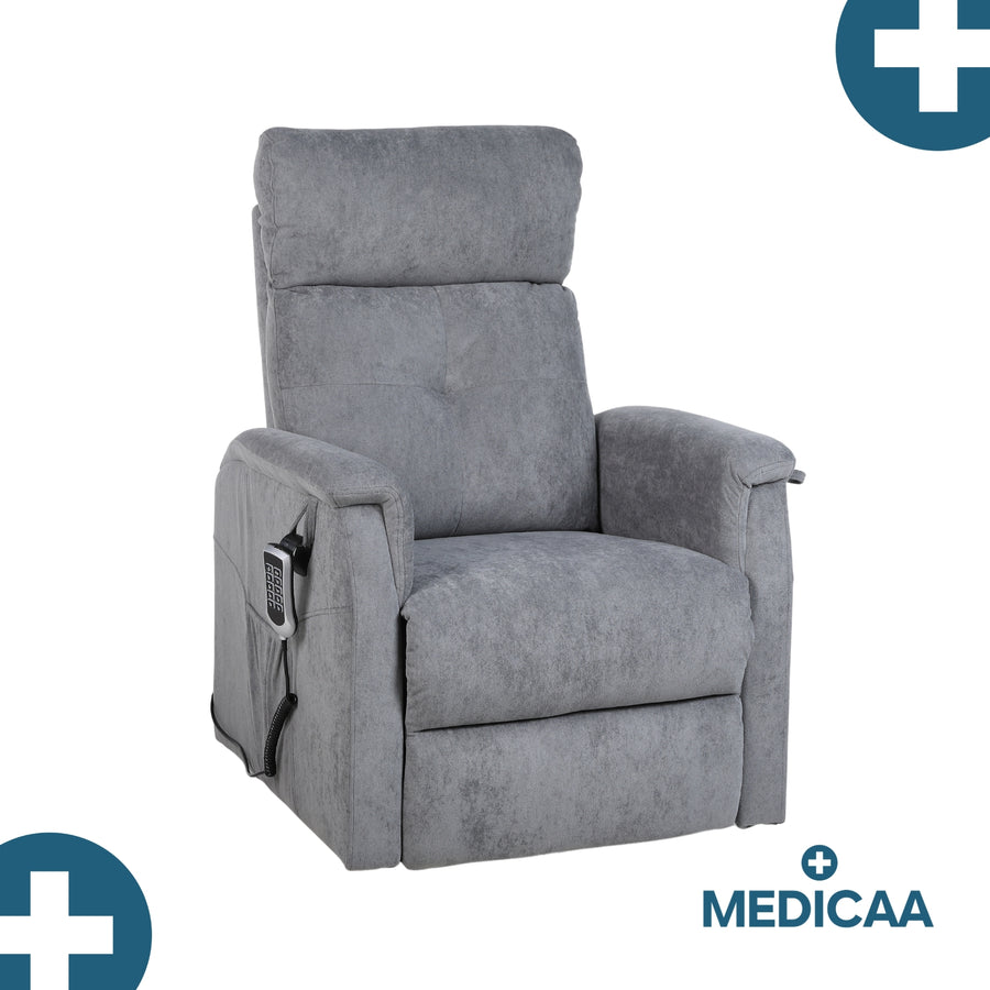 Fauteuil relax releveur 5 fonctions (4 moteurs) – Raymond – Gris