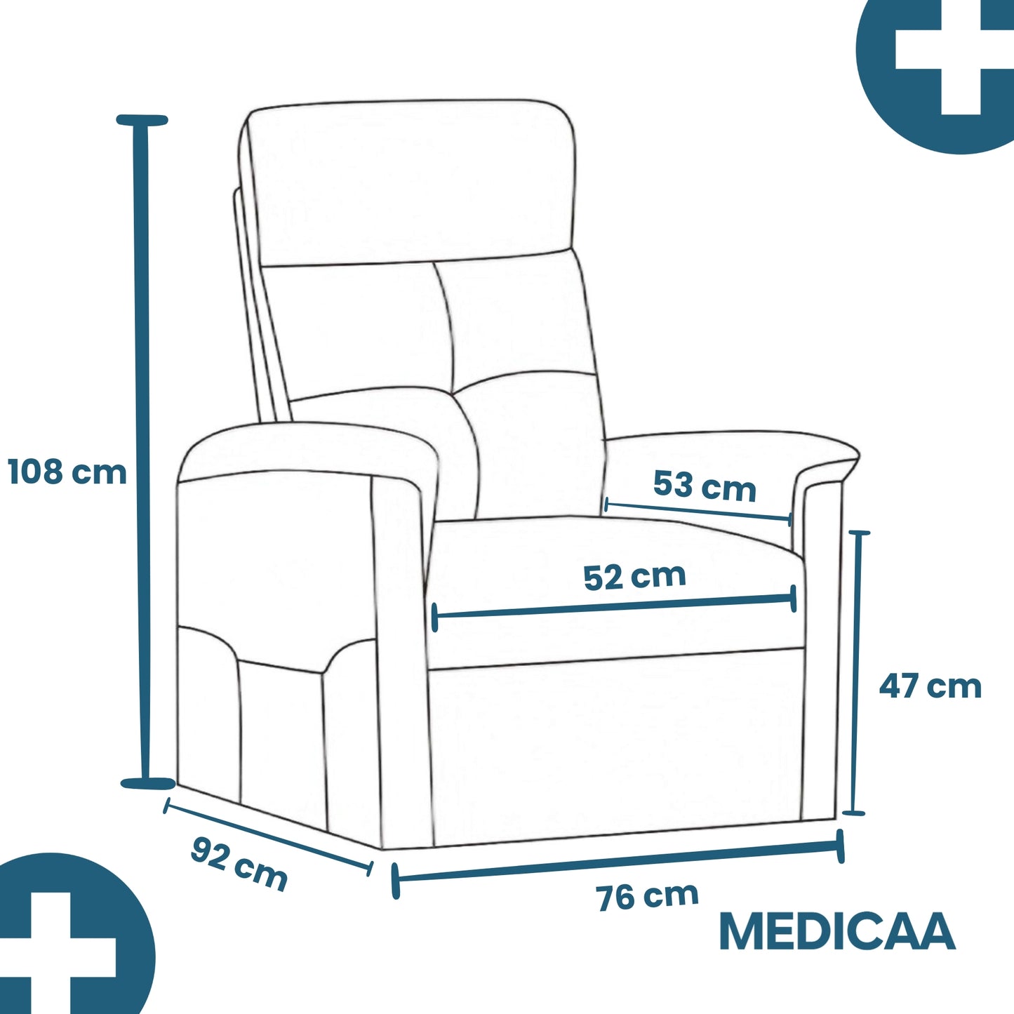 Fauteuil relax releveur 5 fonctions (4 moteurs) – Raymond – Gris