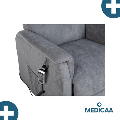 Fauteuil relax releveur 5 fonctions (4 moteurs) – Raymond – Gris