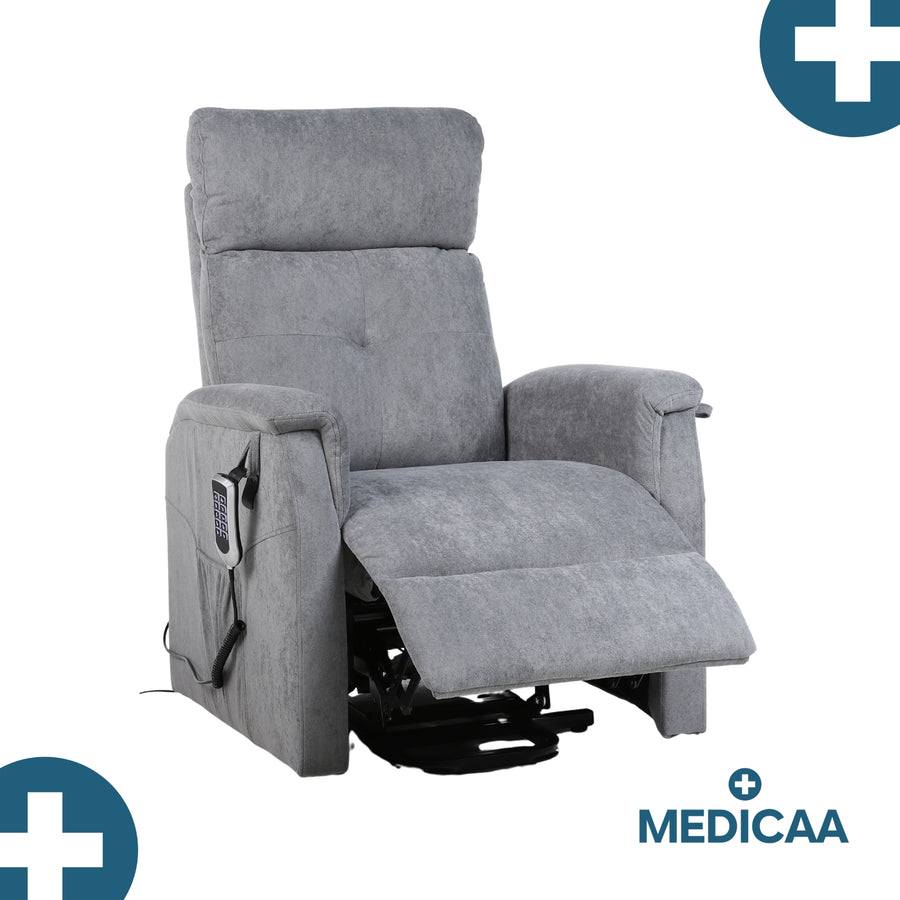 Fauteuil relax releveur 5 fonctions (4 moteurs) – Raymond – Gris