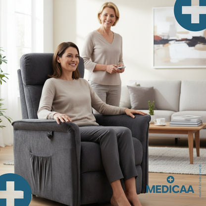 Fauteuil Releveur Premium - 2 Moteurs - Anthracite - Modèle Fernand - Tranquille Émile