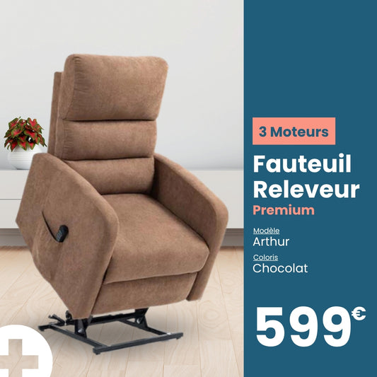Fauteuil releveur premium 3 moteurs arthur tranquille emile